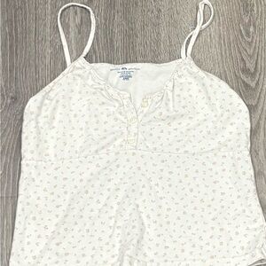 Brandy Melville White Floral Camisole